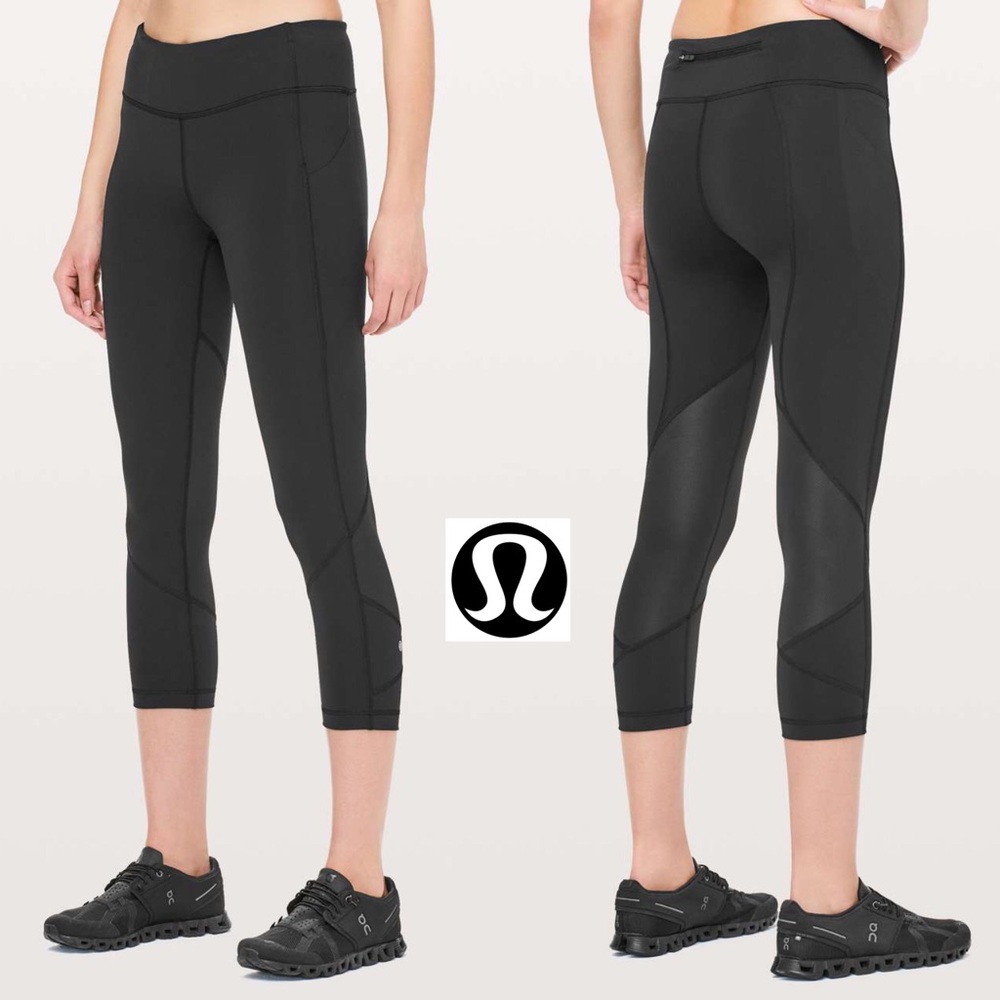 Lululemon Black Pace Rival Crop *Full-On Luxtreme 22"